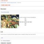 The web interface for the cam